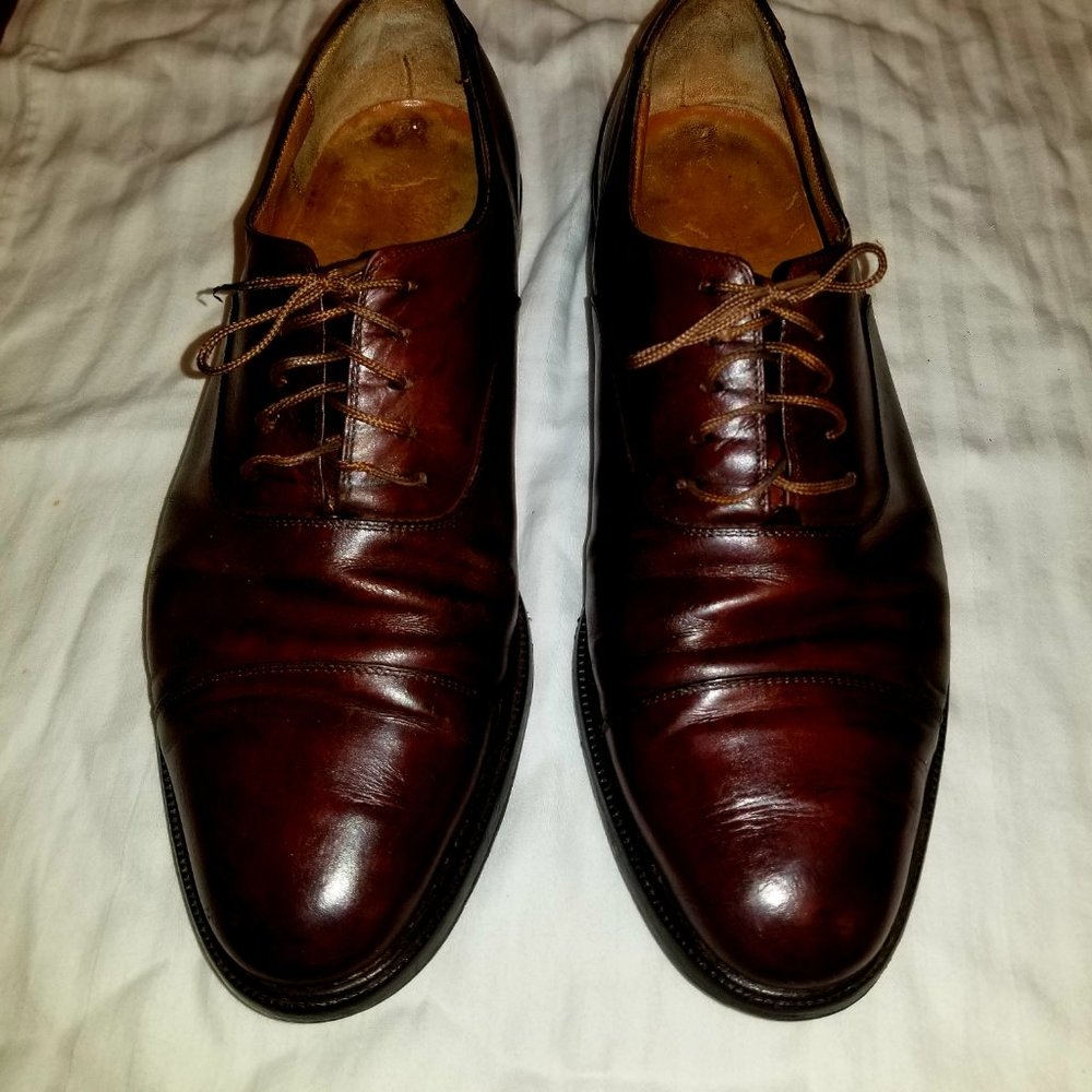 SALVATORE FERRAGAMO Men's Boston Cap Toe Lace Up Shoes